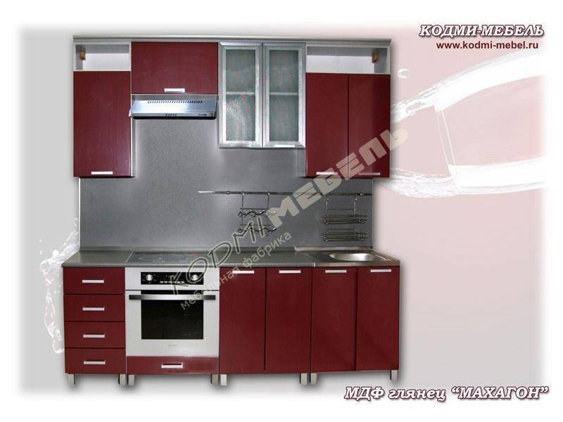 кухонный гарнитур прямой махагон в Нижневартовске