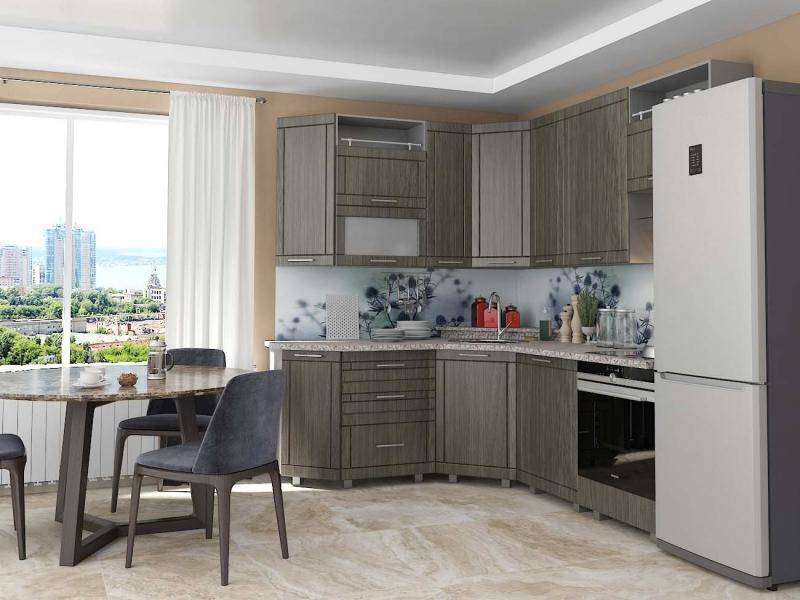 угловая кухня мадена белый зебрано светлый в Нижневартовске