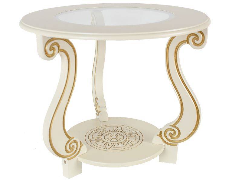 стол журнальный грация (с) слоновая кость/золото в Нижневартовске