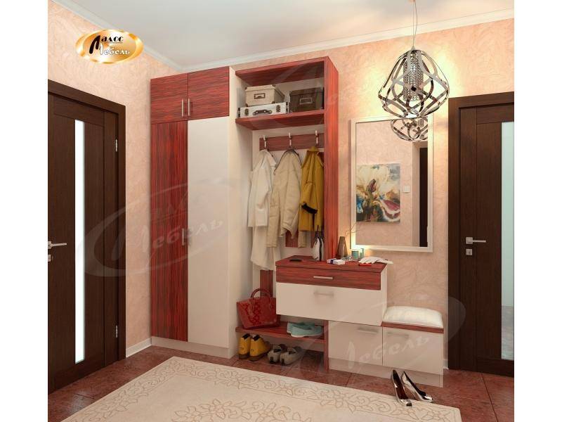 контрастная прямая прихожая в Нижневартовске