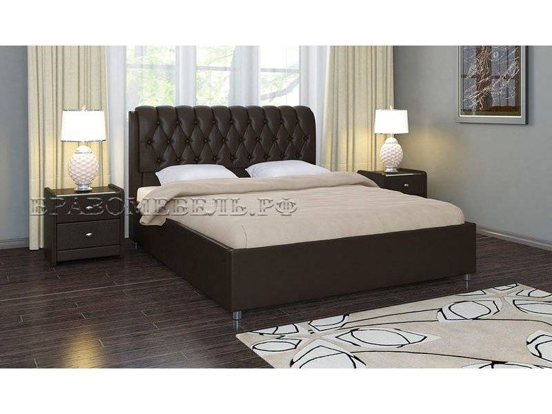 кровать барселона из экокожи с мягким изголовьем в Нижневартовске