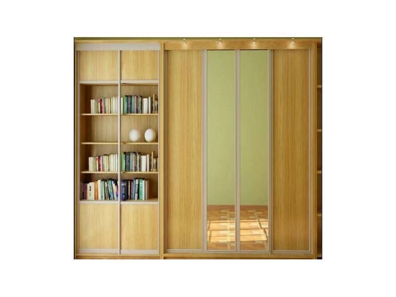 большой встроенный шкаф-купе с зеркалом в Нижневартовске