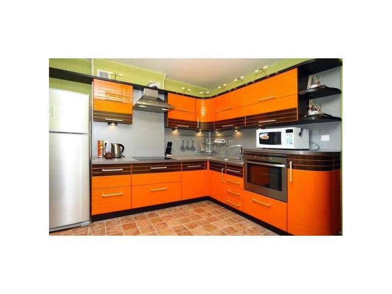 угловая оранжевая кухня бостон в Нижневартовске