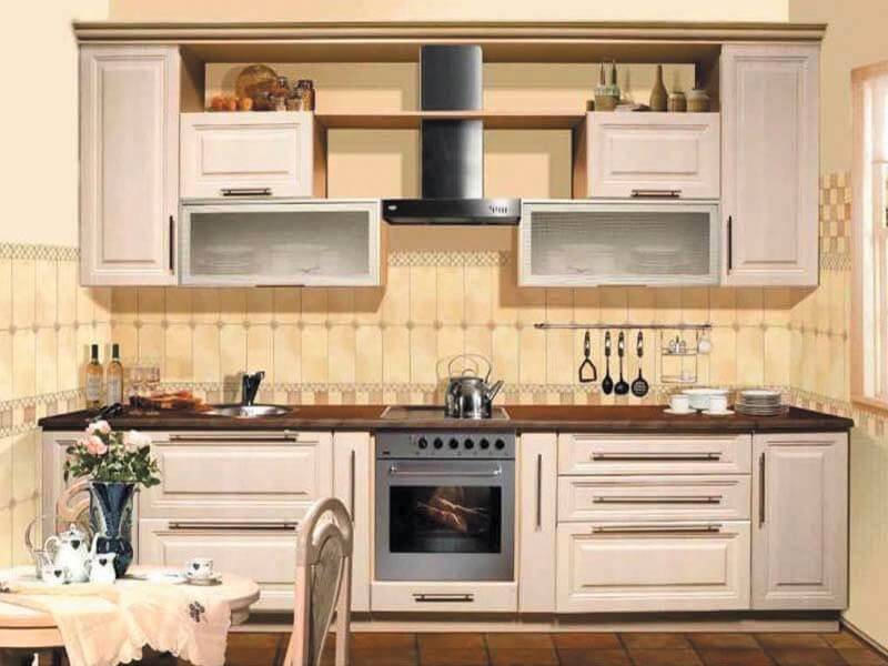 прямой кухонный гарнитур дуб беленый пвх в Нижневартовске