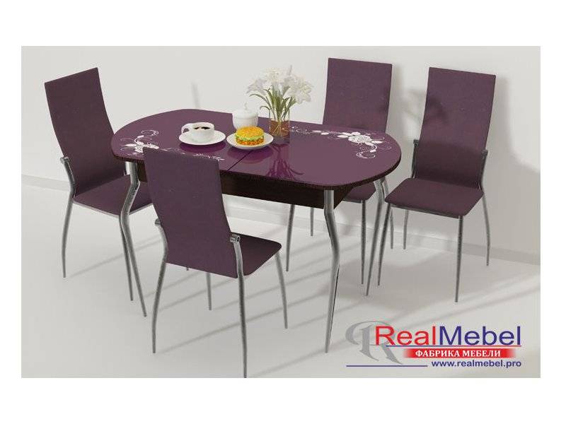 стол стеклянный раздвижной розы в Нижневартовске