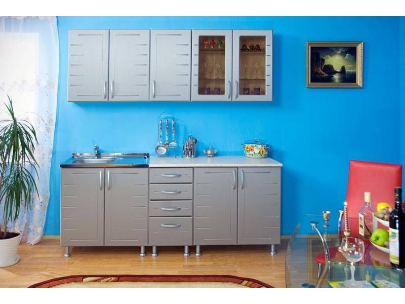 кухня прямая вета-7 металлик в Нижневартовске