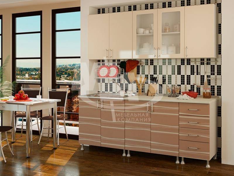 кухонный гарнитур прямой капучино в Нижневартовске