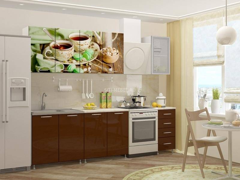 глянцевая кухня с фотопечатью кф-56 в Нижневартовске