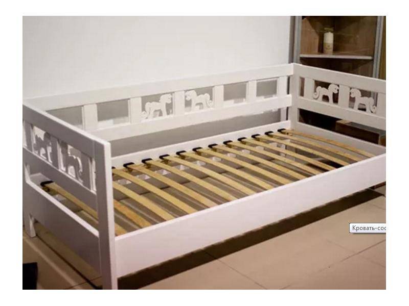 кровать-софа с лошадками из массива сосны в Нижневартовске