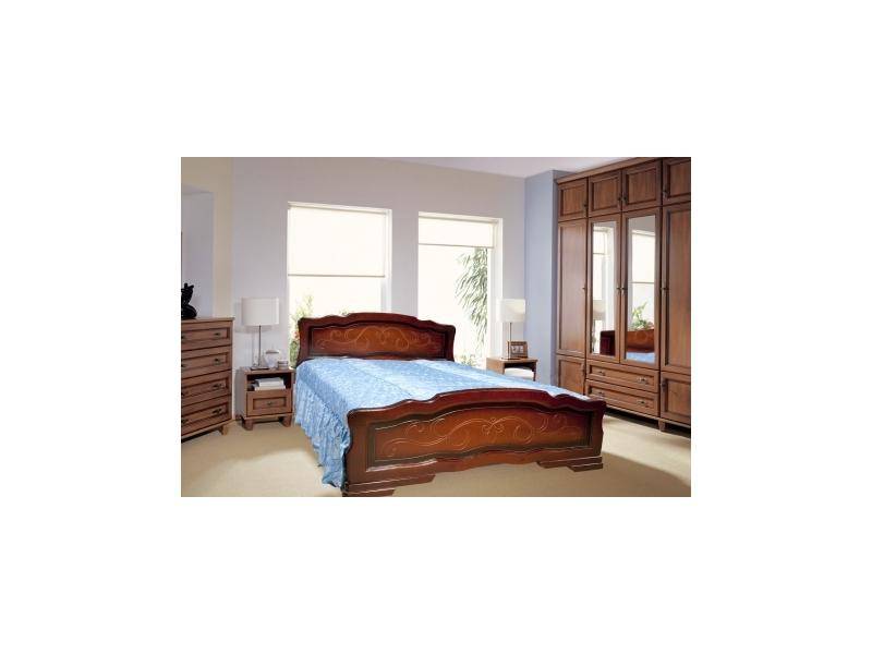 коричневая кровать из массива катя 6 в Нижневартовске