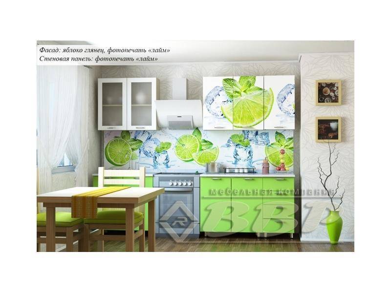 кухня с фотопечатью лайм в Нижневартовске