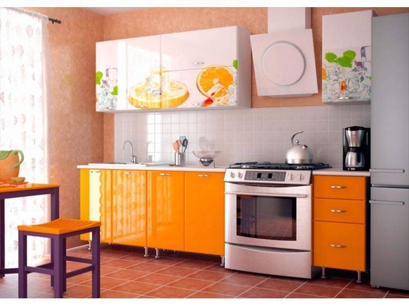 оранжевая кухня апельсин фотопечать в Нижневартовске