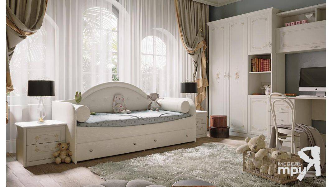 модульная кровать с мягкой спинкой адель в Нижневартовске