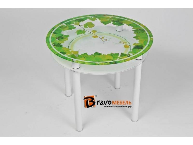 круглый стеклянный стол виноград в Нижневартовске