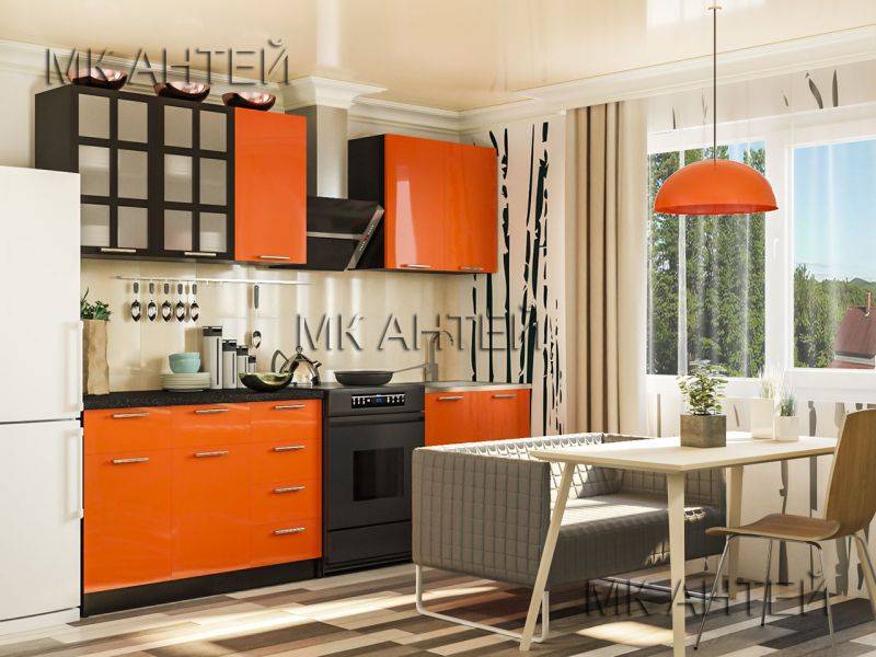 кухонный гарнитур эвкалипт оранжевый в Нижневартовске