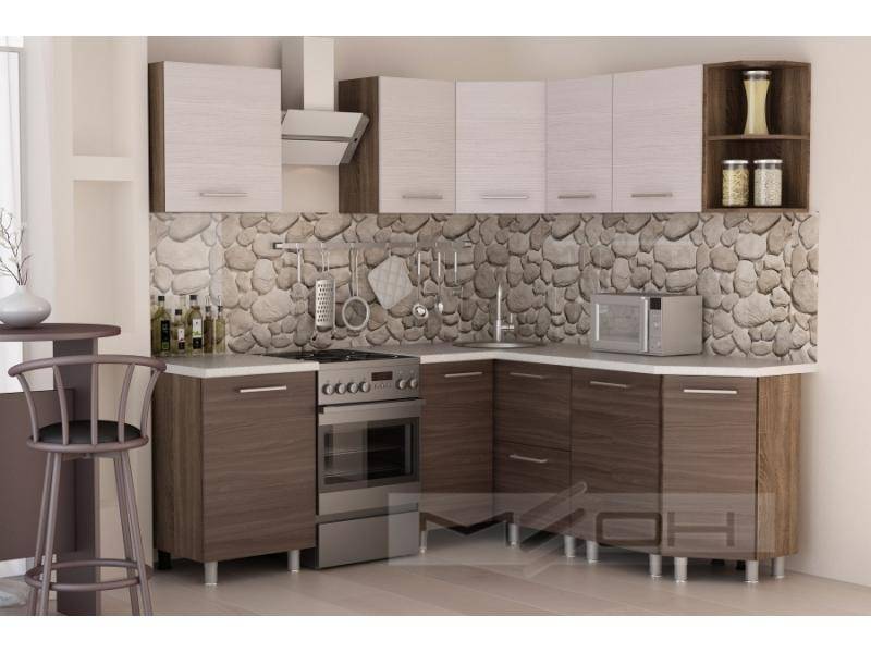 матовая угловая кухня №3 в Нижневартовске