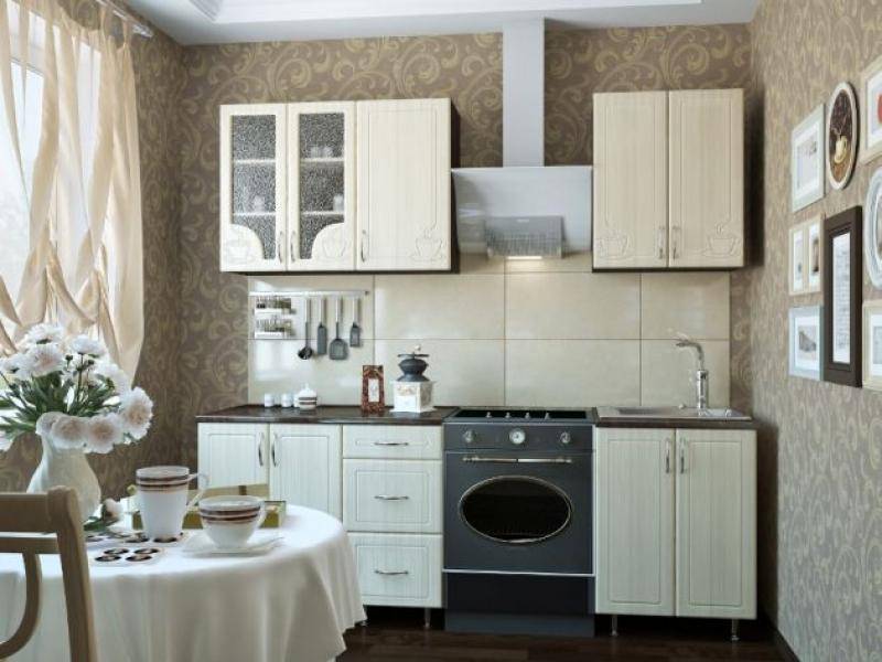 кухонный гарнитур прямой кофе в Нижневартовске