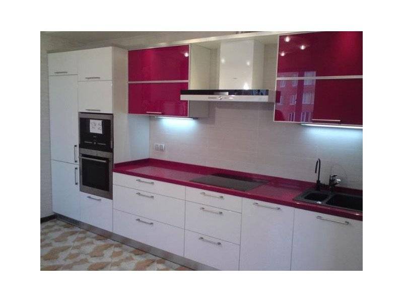 бело-розовая кухня в Нижневартовске