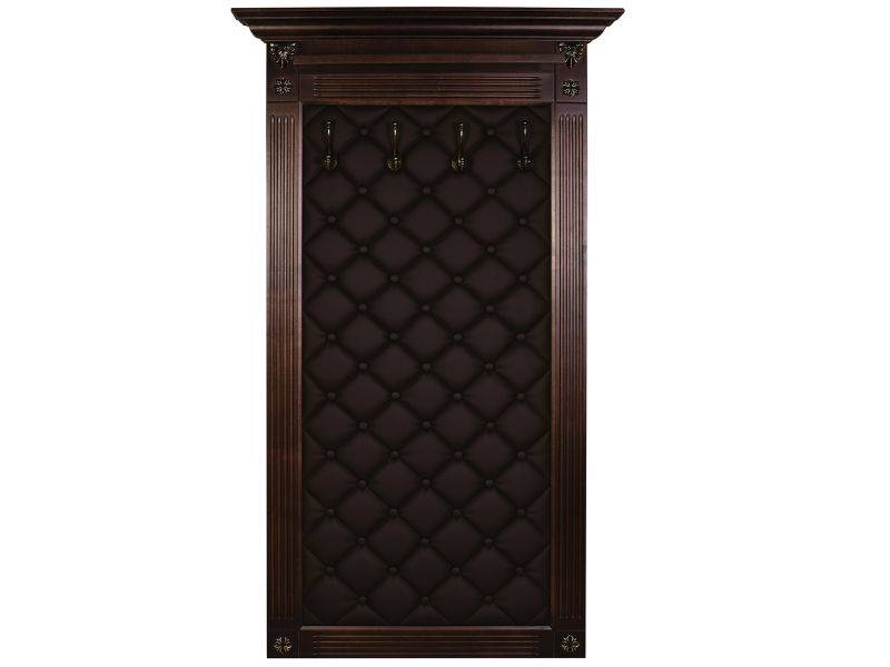 вешалка в прихожую сильвия н3 эко-кожа корич/тем-корич. в Нижневартовске