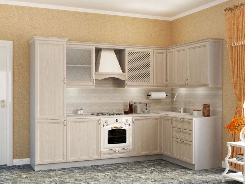 угловая кухня в классическом стиле в Нижневартовске