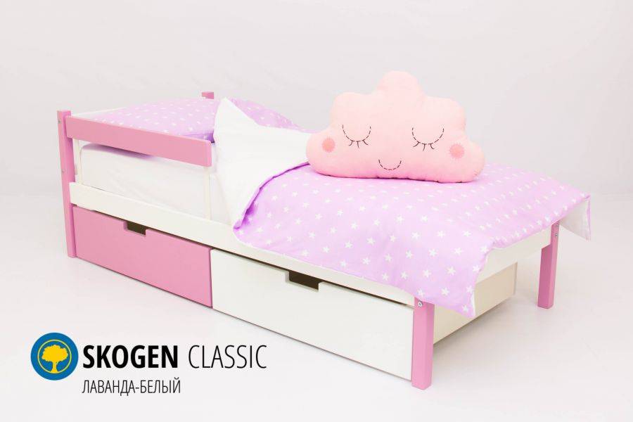 детская кровать skogen classic лаванда-белый в Нижневартовске