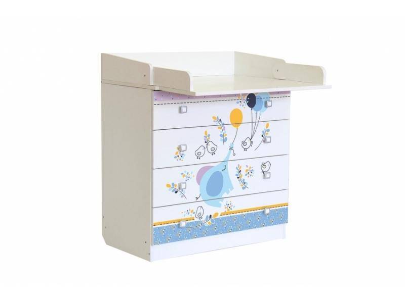 комод детский с пеленальным столиком polini в Нижневартовске