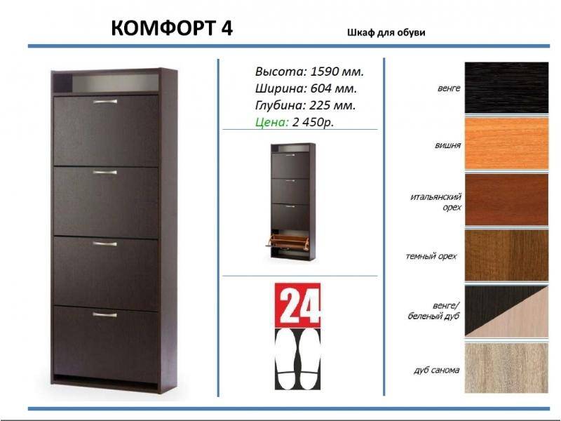 шкаф для обуви комфорт 4 в Нижневартовске