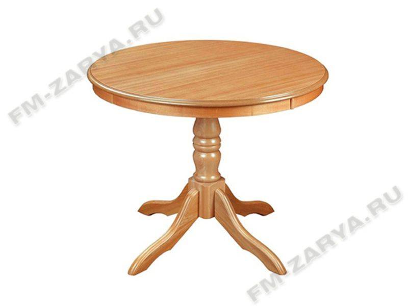 стол на 1-ой балясине, раздвижной, фигурный обклад из массива дерева в Нижневартовске