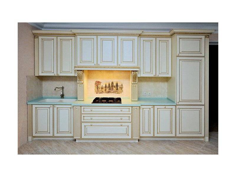 прямая кухня из массива бурлада в Нижневартовске