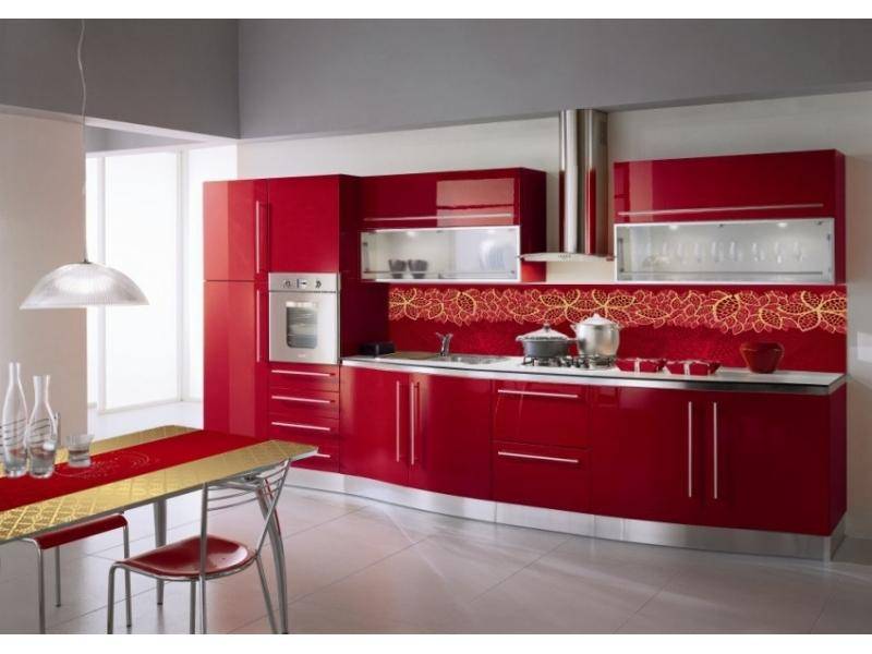 красная кухня модерн 9 в Нижневартовске