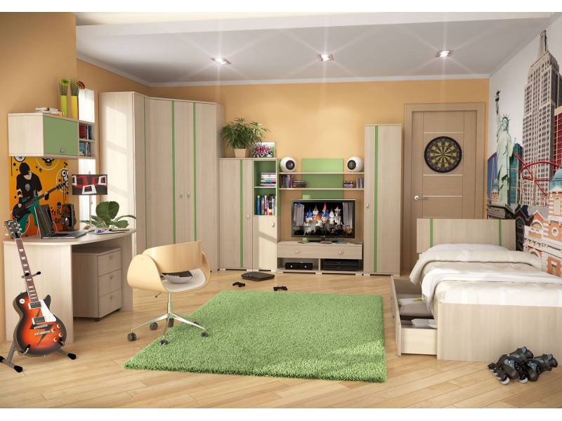 спальный гарнитур вегас зеленый 2 в Нижневартовске