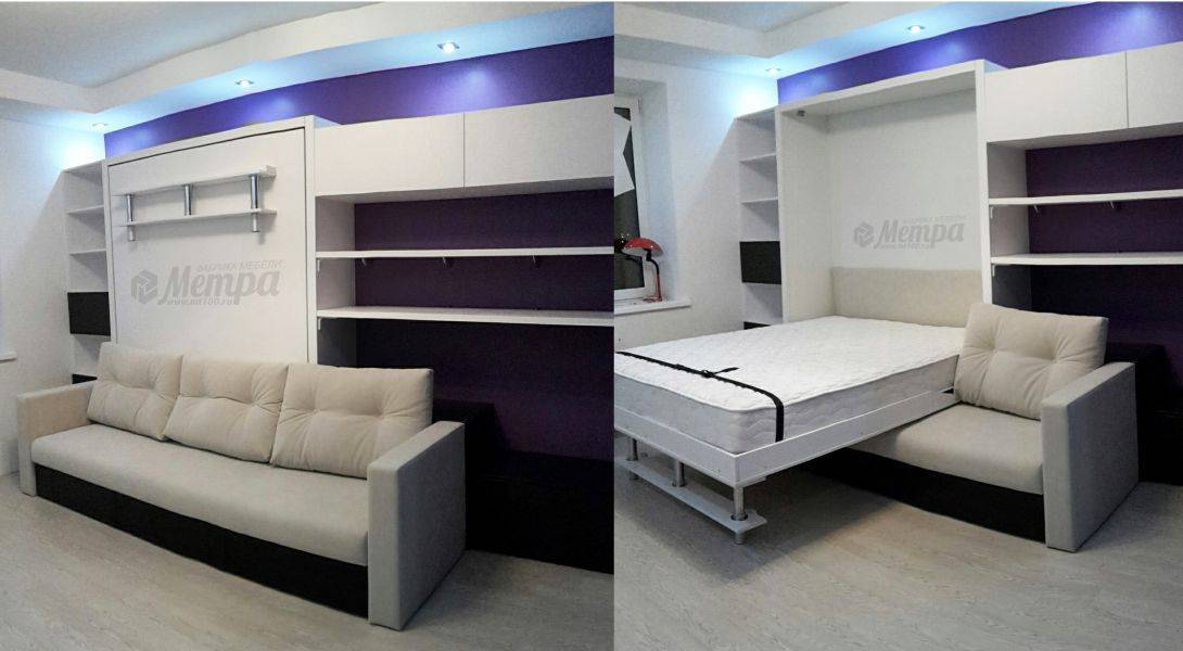 диван трехместный и шкаф-кровать в Нижневартовске