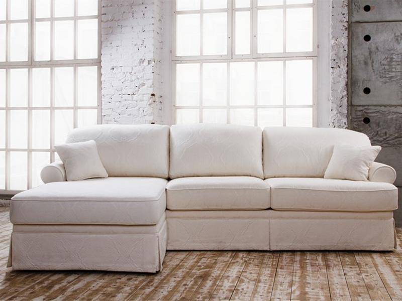 белый диван с оттоманкой каролина 1 в Нижневартовске