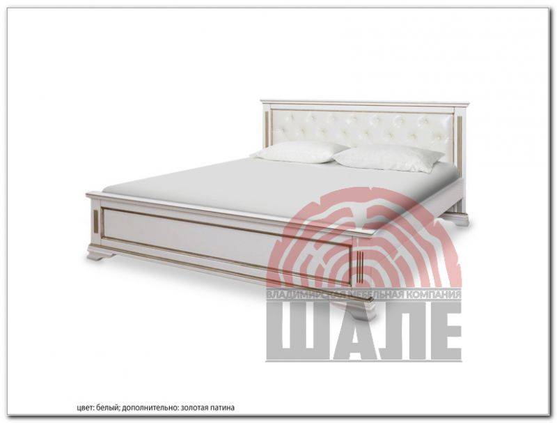 кровать вайона белая с золотом в Нижневартовске