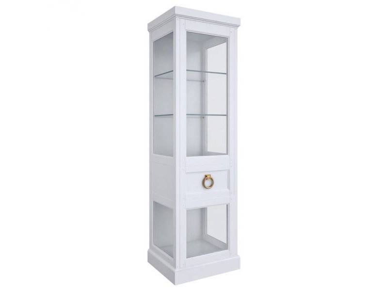 белый шкаф витрина e190-w-g в Нижневартовске