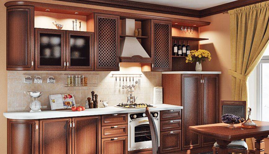 кухня прямая в классическом стиле в Нижневартовске