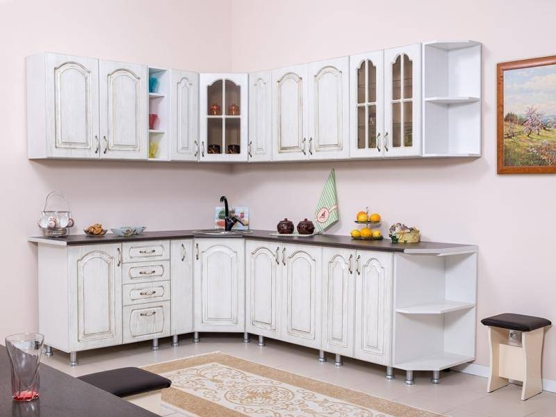 кухня угловая вета-2 дуб белёный-золото в Нижневартовске