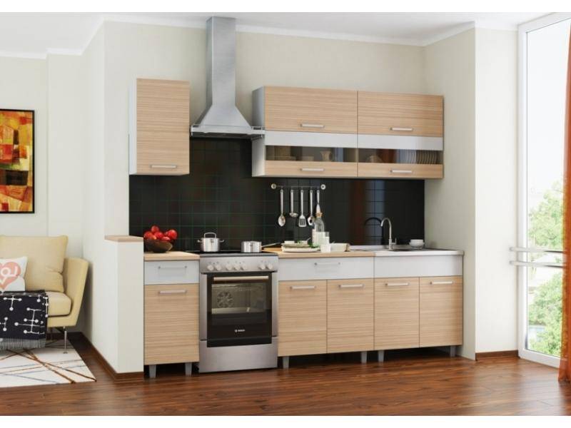 светлая прямая кухня даша в Нижневартовске