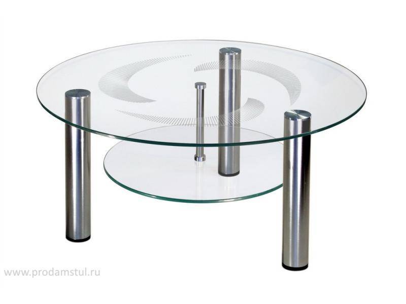 стол журнальный рекорд 6п хром в Нижневартовске