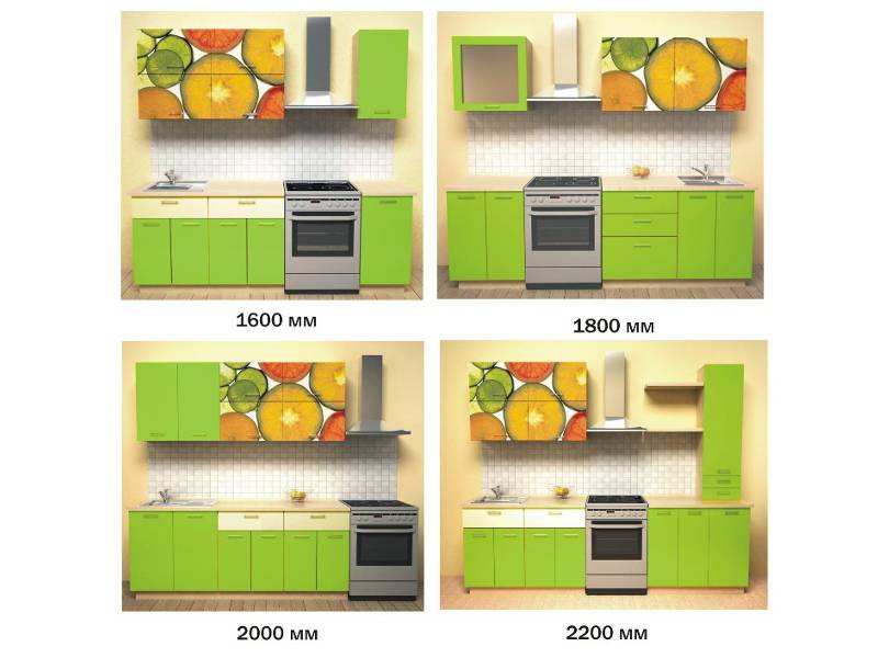кухонный гарнитур цитрус зеленый в Нижневартовске