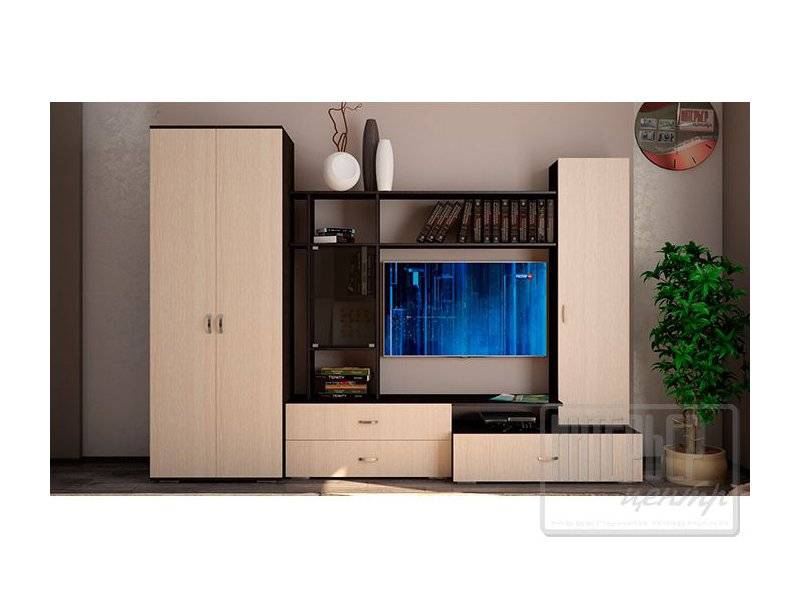 гостиная ника 2 со шкафом в Нижневартовске