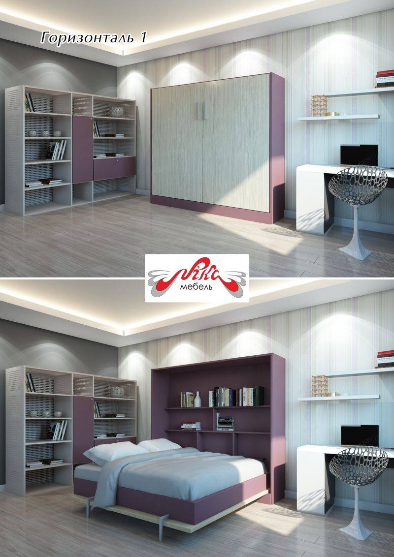 шкаф-кровать горизонталь 1 в Нижневартовске