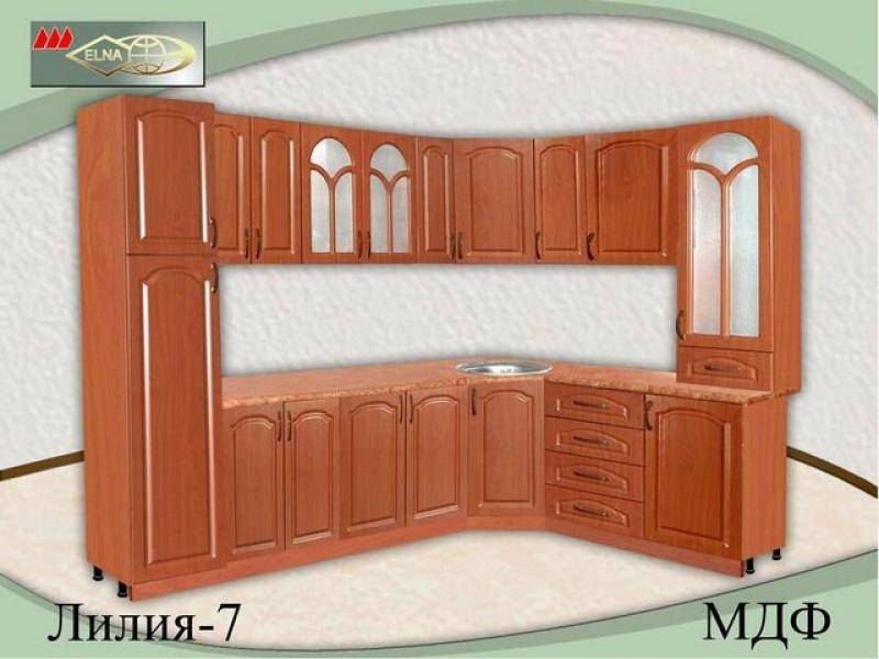 кухня угловая лилия 7 (мдф) в Нижневартовске