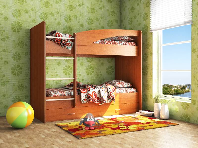 кровать двухъярусная вишня в Нижневартовске