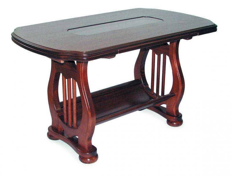 стол журнальный орфей (вставка ротанг) средне коричневый в Нижневартовске