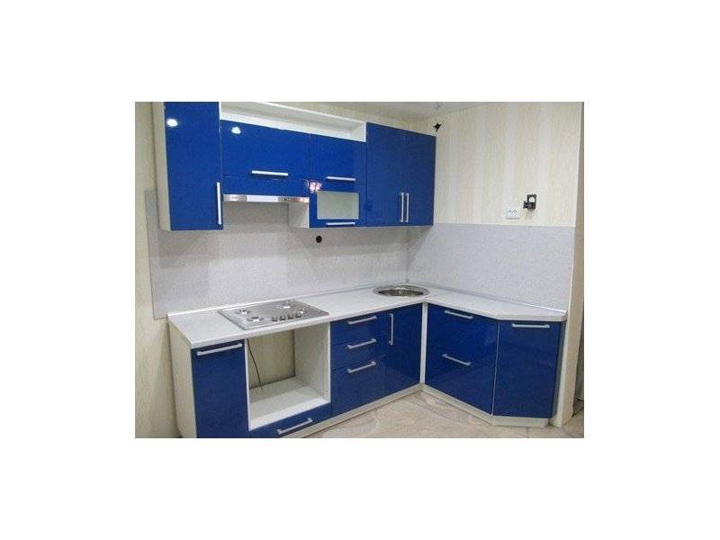 угловая синяя кухня в Нижневартовске