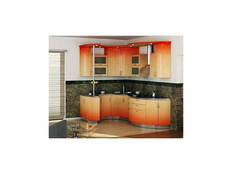 кухня с радиусным фасадом в Нижневартовске