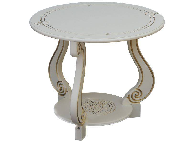стол журнальный грация (м) слоновая кость/золото в Нижневартовске