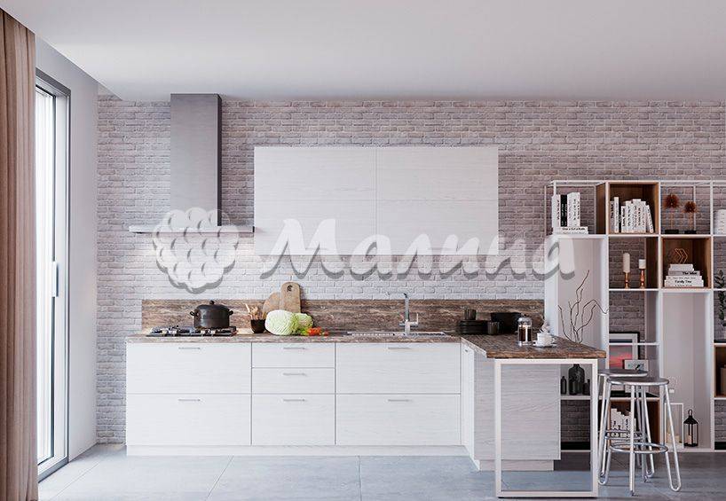 угловая кухня aria (м 71, шпон ясеня) в Нижневартовске