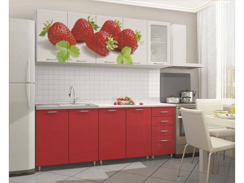 кухня прямая клубничный рай в Нижневартовске